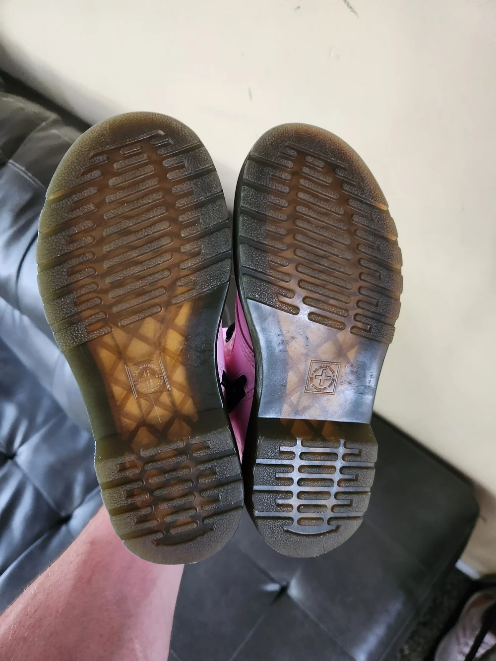 Dr. Martens Pink Patent Lace-Up Kids Boots Size 1 Youth